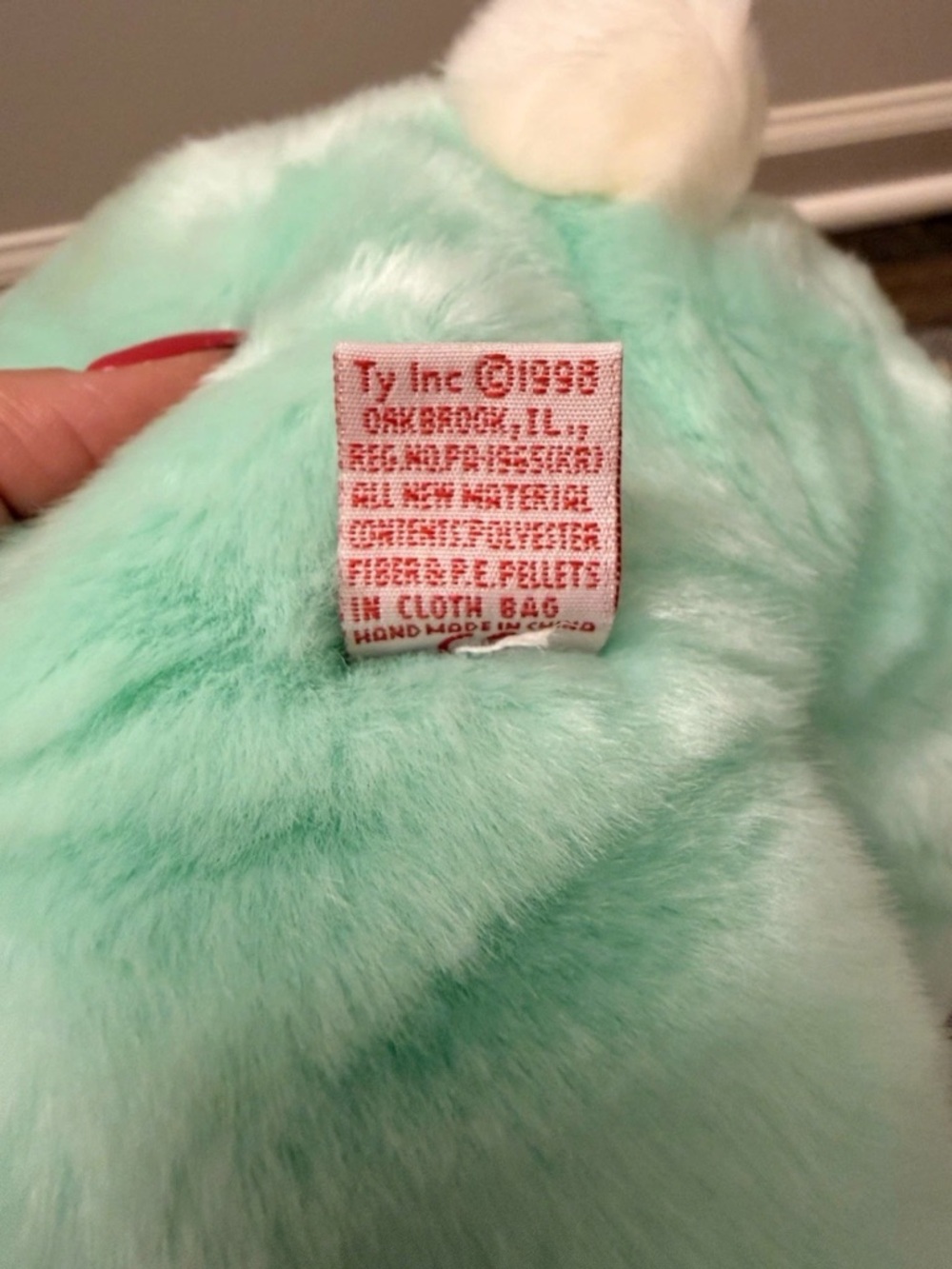 Ty Beanie Buddies Vintage Hippity Bunny Mint Green - Picture 4 of 6